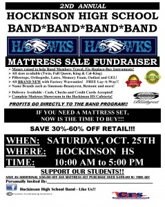Please spread the word about our upcoming Mattress Fundraiser Saturday, October 25 from 10 until 4!  